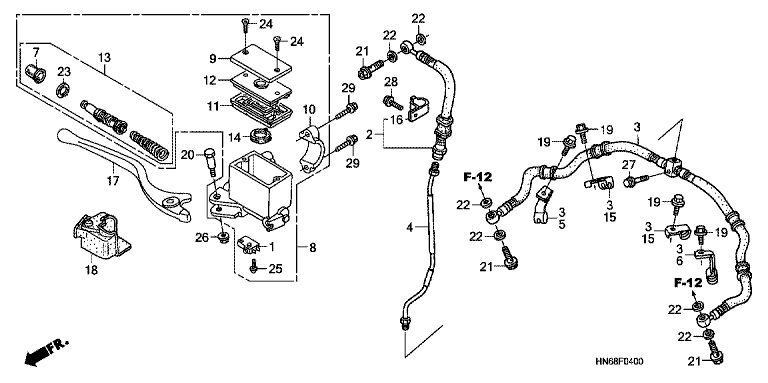 FRONT BRAKE MASTER CYLINDER