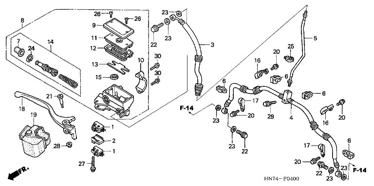 FR. BRAKE MASTER CYLINDER