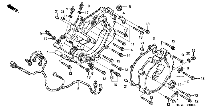 REAR CRANKCASE COVER