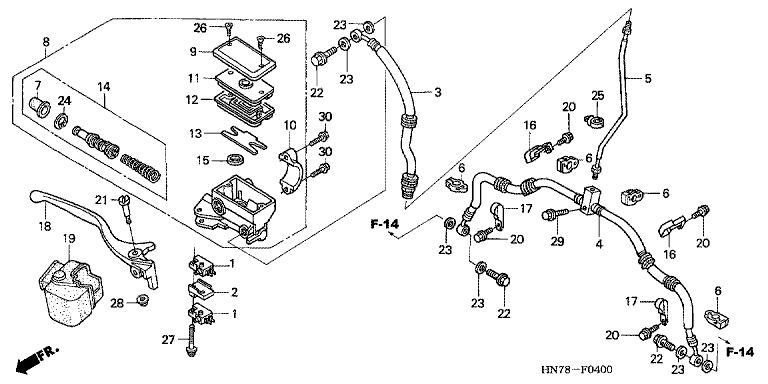 FR. BRAKE MASTER CYLINDER