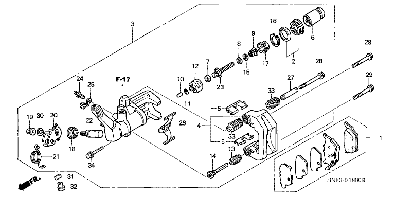 REAR BRAKE CALIPER