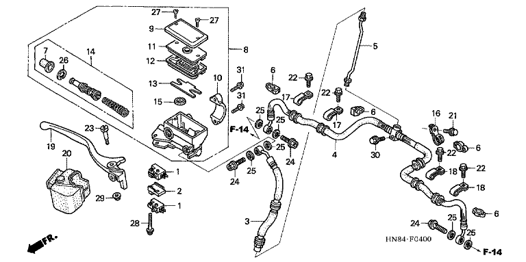 FR. BRAKE MASTER CYLINDER