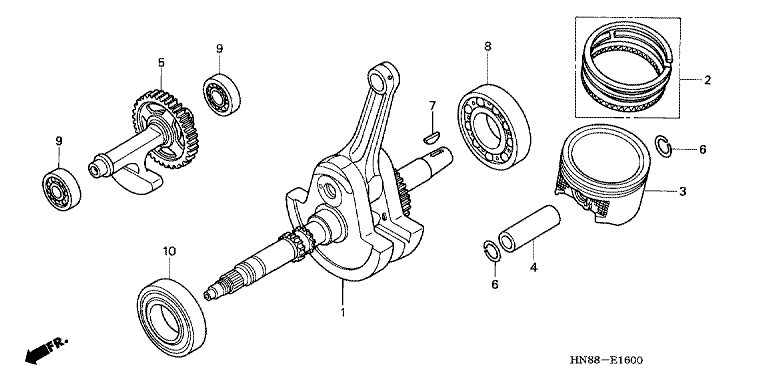 CRANK SHAFT/PISTON