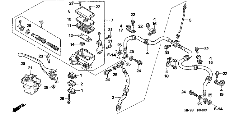 FR. BRAKE MASTER CYLINDER