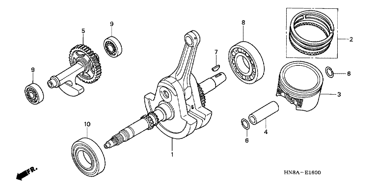 CRANK SHAFT/PISTON