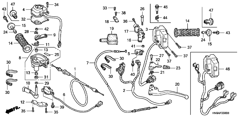HANDLE LEVER/SWITCH/CABLE
