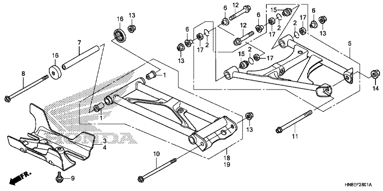 REAR ARM (TRX680FAF,G,H,J/FA5K,L,M)