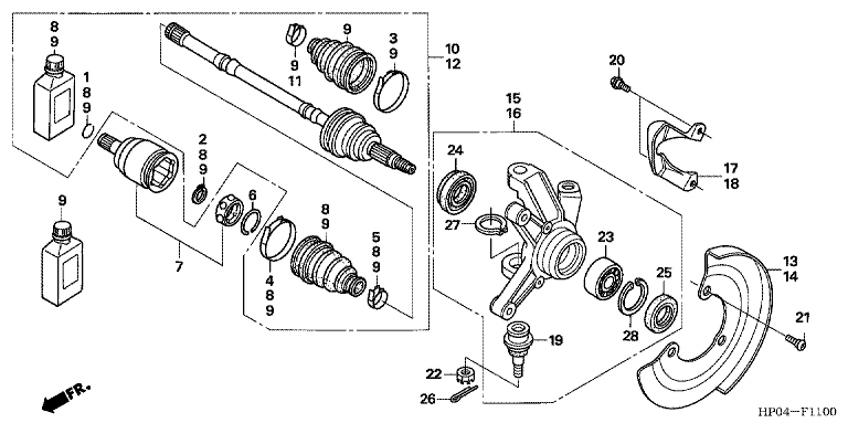KNUCKLE (TRX500FA5/6/7/8)