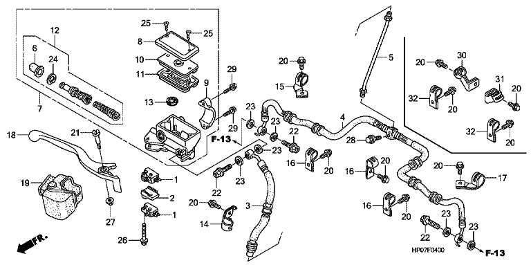 FR. BRAKE MASTER CYLINDER