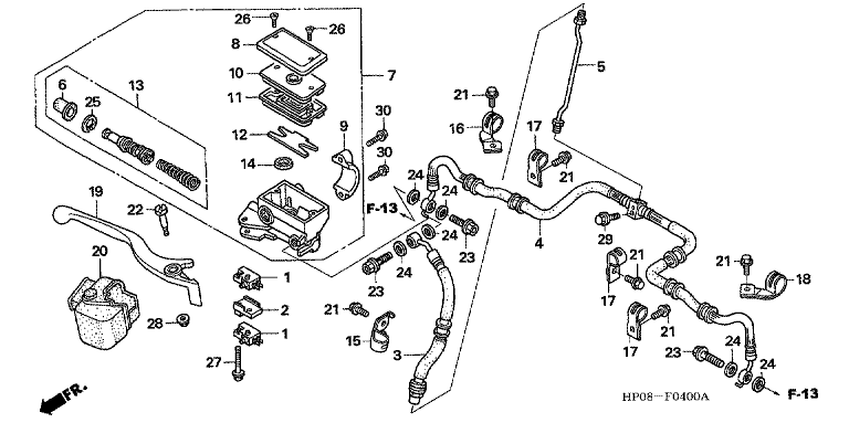 FR. BRAKE MASTER CYLINDER