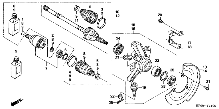 KNUCKLE (TRX500FE/FM)