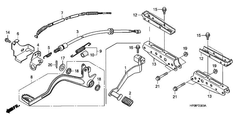 PEDAL/FOOTPEG/FOOTREST