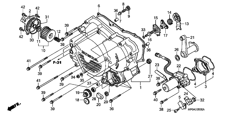 FRONT CRANKCASE COVER (TRX500FE/FPE)
