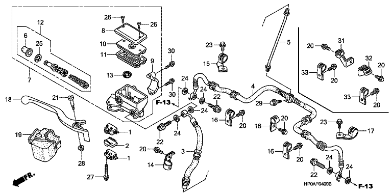 FR. BRAKE MASTER CYLINDER