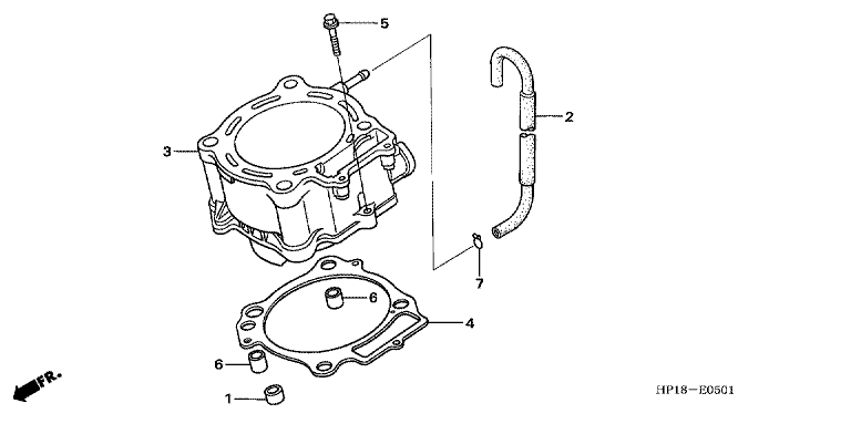 CYLINDER (TRX450R6,7,8/ER6,7,8)