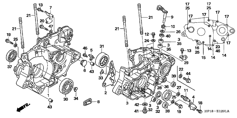 CRANKCASE (TRX450R6,7,8/ER6,7,8)