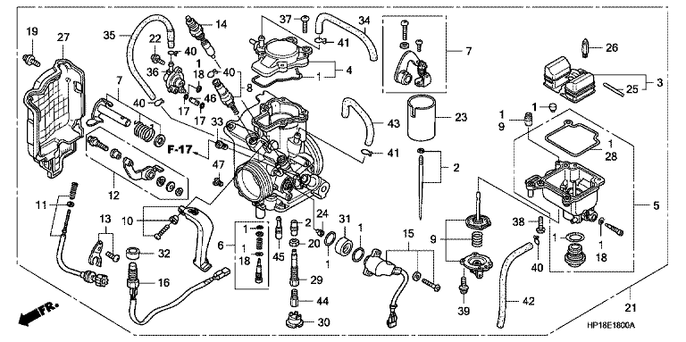 CARBURETOR (TRX450R4,5)