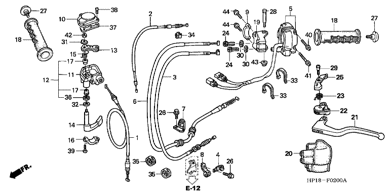 HANDLE LEVER/SWITCH/CABLE (TRX450R4,5)