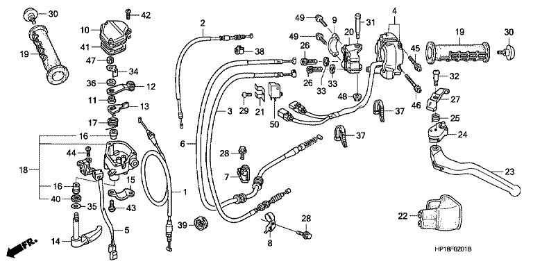 HANDLE LEVER/SWITCH/CABLE (TRX450R6,7,8/ER6,7,8)