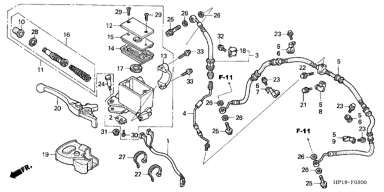 FR. BRAKE MASTER CYLINDER