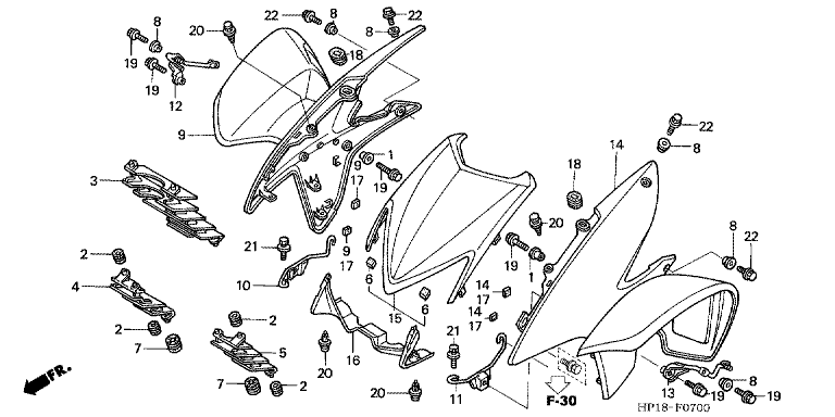 FRONT FENDER (TRX450R4,5)