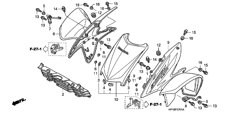 FRONT FENDER (TRX450R6,7,8/ER6,7,8)