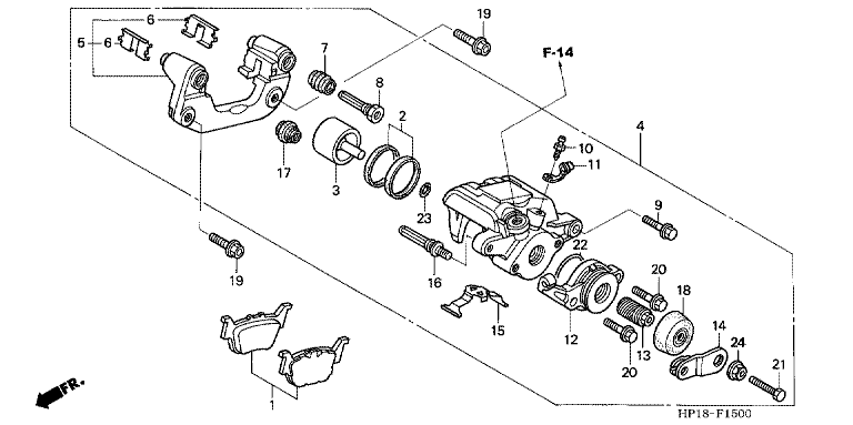REAR BRAKE CALIPER