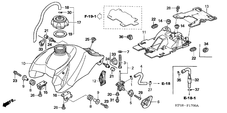 FUEL TANK (TRX450R4,5,6,7/ER6,7)