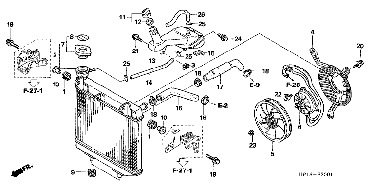 RADIATOR (TRX450R6,7,8/ER6,7,8)