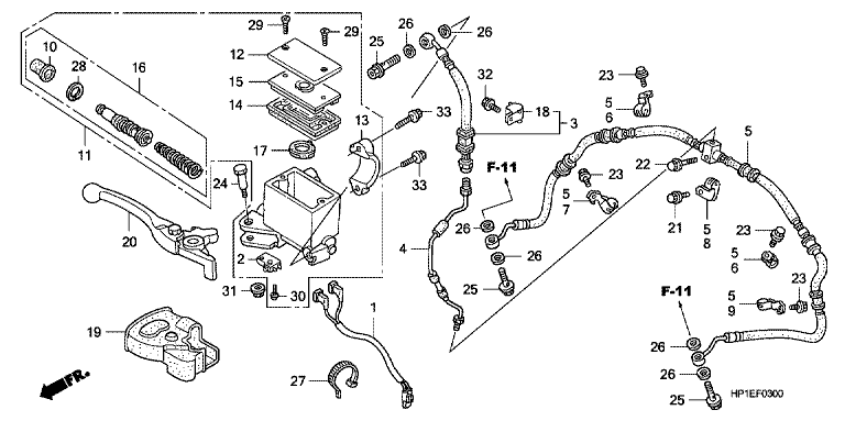 FR. BRAKE MASTER CYLINDER