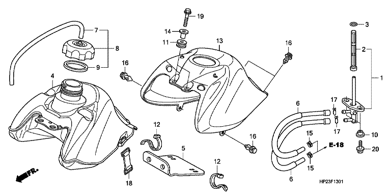 FUEL TANK (TRX90EX8/X9/XB/XC/XD/XE)