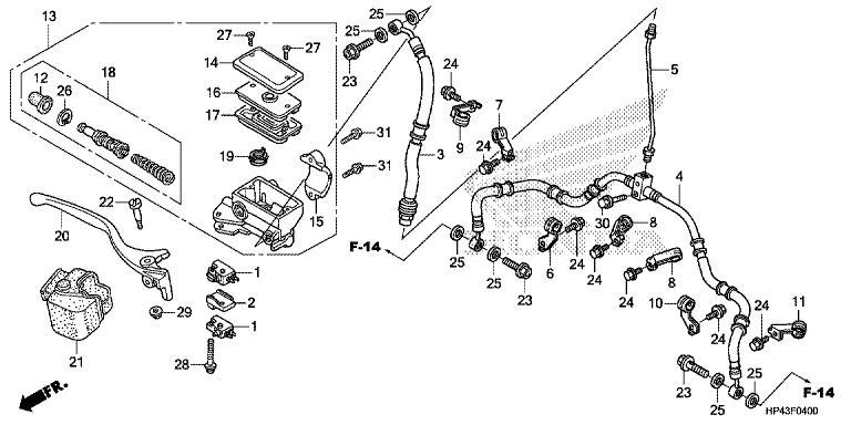 FR. BRAKE MASTER CYLINDER
