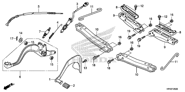 PEDAL/FOOTPEG/FOOTREST