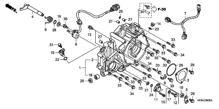 REAR CRANKCASE COVER