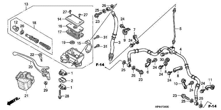 FR. BRAKE MASTER CYLINDER