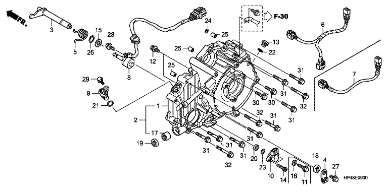 REAR CRANKCASE COVER