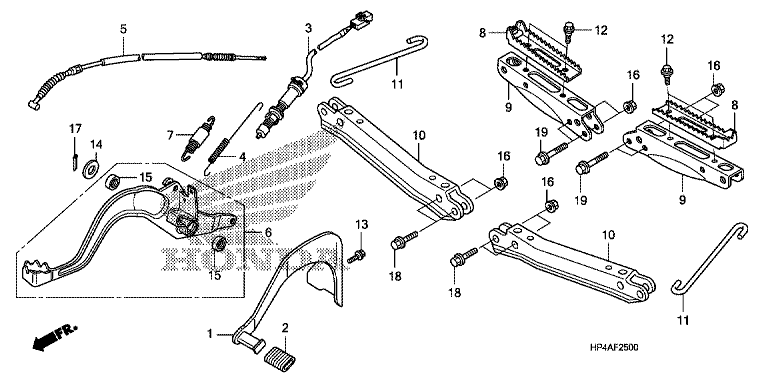 PEDAL/FOOTPEG/FOOTREST