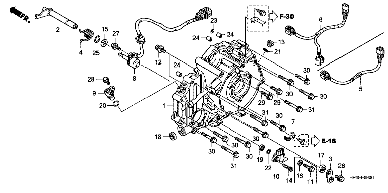 REAR CRANKCASE COVER