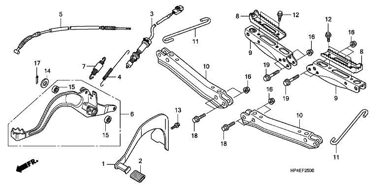 PEDAL/FOOTPEG/FOOTREST