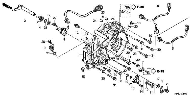 REAR CRANKCASE COVER