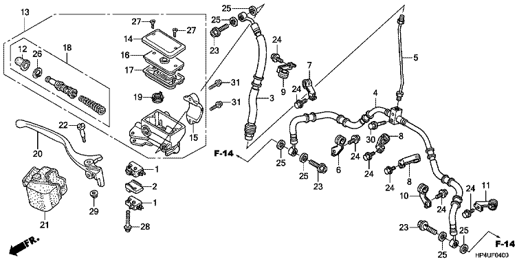 FR. BRAKE MASTER CYLINDER