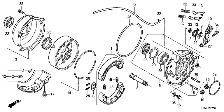 REAR BRAKE PANEL
