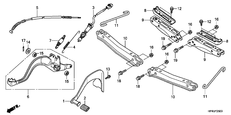 PEDAL/FOOTPEG/FOOTREST