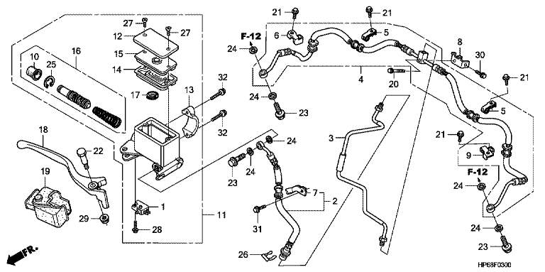 FRONT BRAKE MASTERCYLINDER