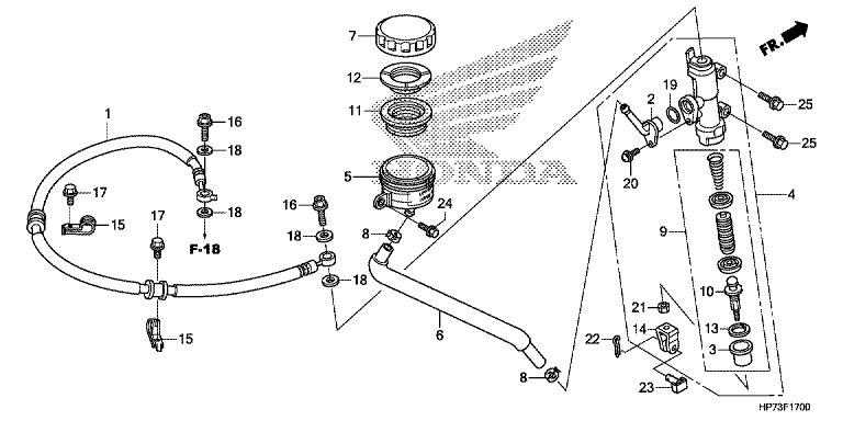 RR. BRAKE MASTER CYLINDER