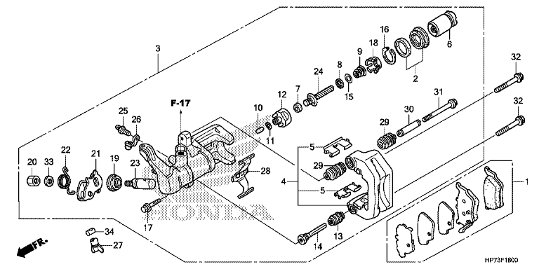 REAR BRAKE CALIPER