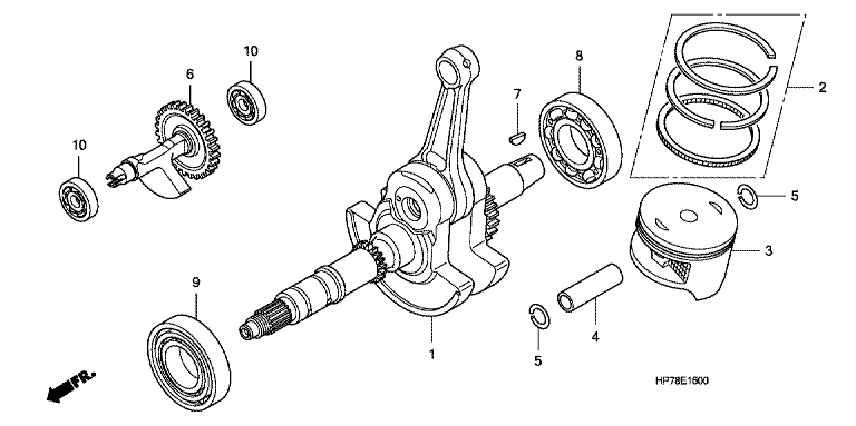 CRANK SHAFT/PISTON