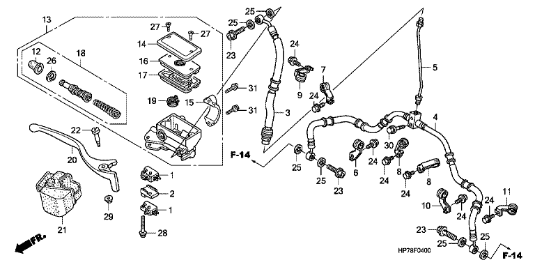 FR. BRAKE MASTER CYLINDER