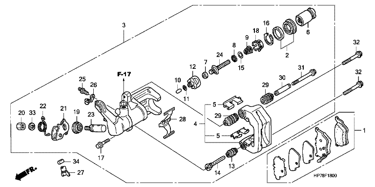 REAR BRAKE CALIPER