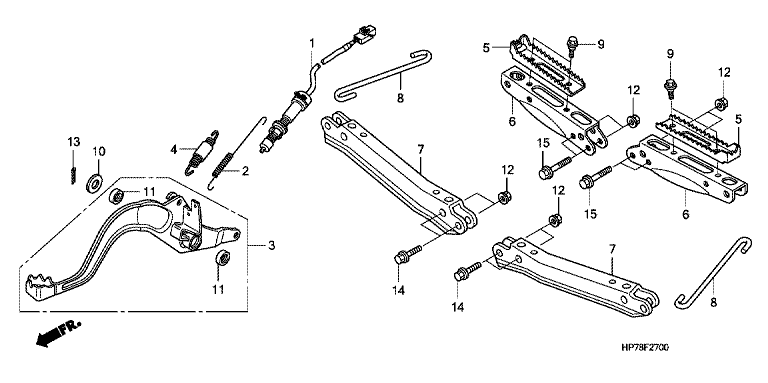 PEDAL/FOOTPEG/FOOTREST